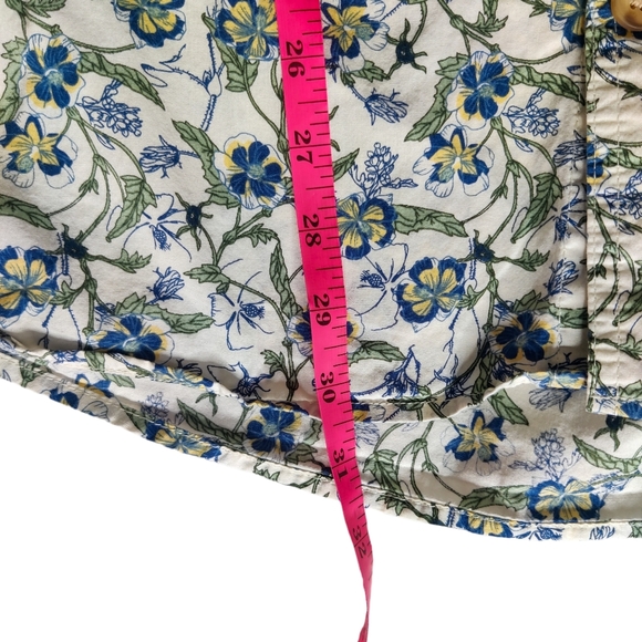 Duluth Men's Free Range Organic Cotton Short Sleeve Shirt Blue Floral Size XL - Picture 10 of 10